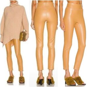 A.L.C Emile Faux Leather High Waist Leggings With Zipper Accents ~ Size 4 💛🍄